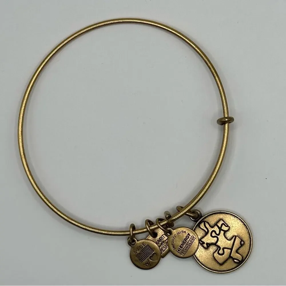 Alex & Ani Bangle Bracelet Charity The Puzzle National Autism